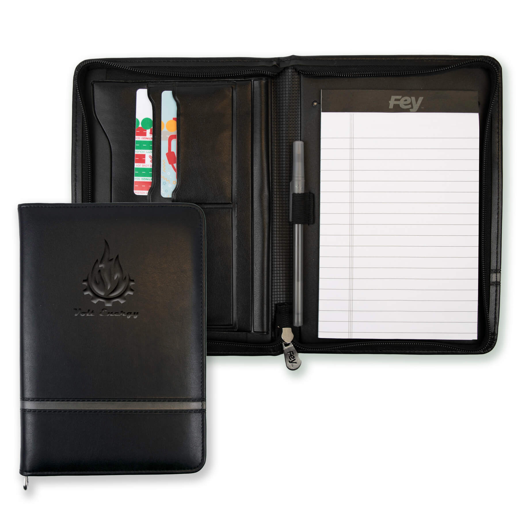 F1418           - Chartwell Junior Zippered Padfolio                                    